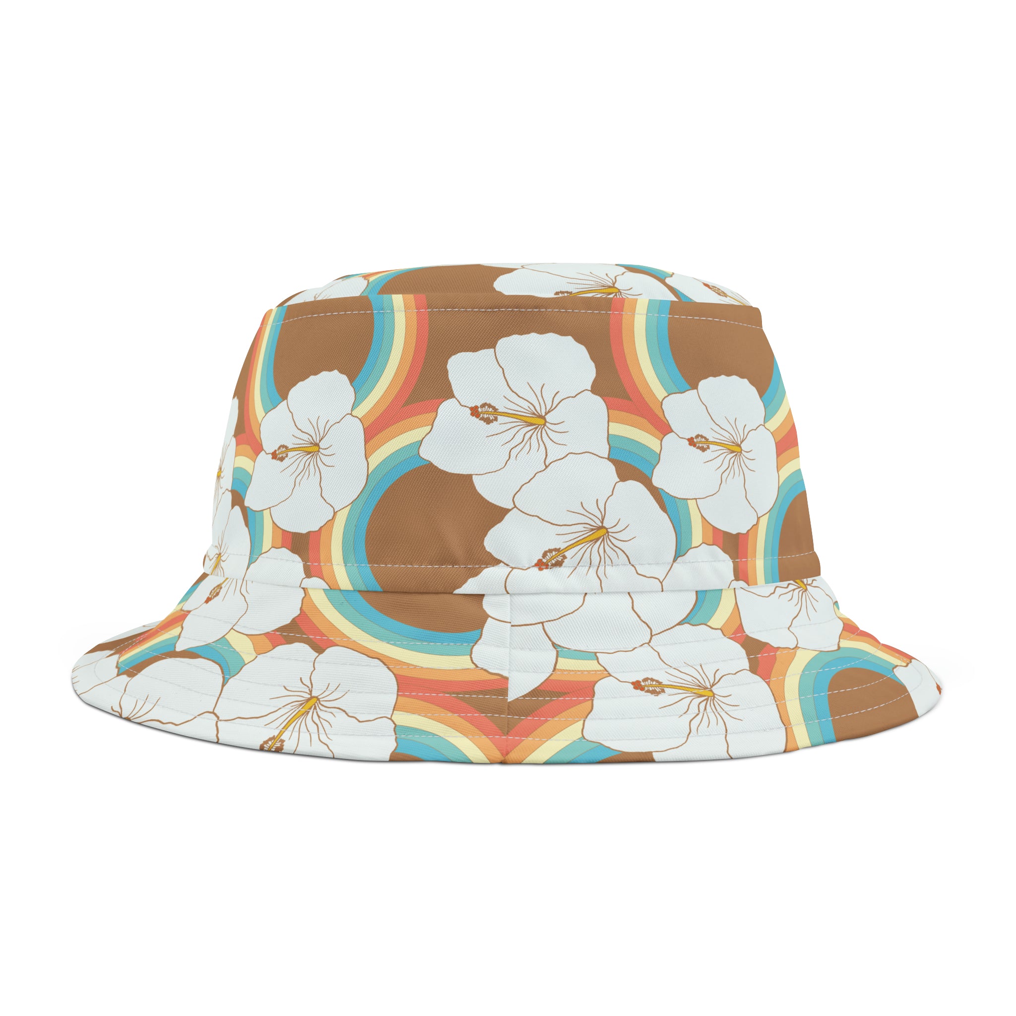 Retro Hibiscus Bucket Hat