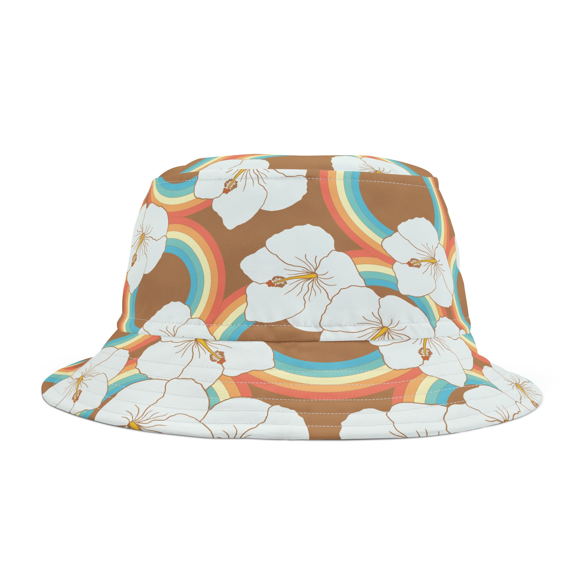 Retro Hibiscus Bucket Hat