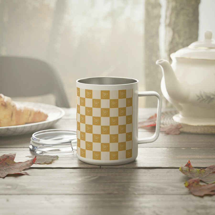 12oz Double Wall Coffee Tumbler Checkered - Room Essentials™